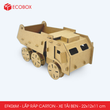  EFK06M - Xe tải tự đổ lắp ráp bằng carton - 22x12x11 cm 