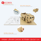  EFK06M - Xe tải tự đổ lắp ráp bằng carton - 22x12x11 cm 
