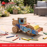  EFK06O - Xe lu đường lắp ráp bằng carton - 23x12x12 cm 