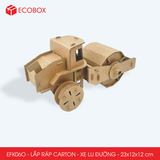  EFK06O - Xe lu đường lắp ráp bằng carton - 23x12x12 cm 