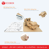  EFK06O - Xe lu đường lắp ráp bằng carton - 23x12x12 cm 