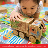  EFK06P - Xe tải chở hàng lắp ráp bằng carton - 23x11x12 cm 
