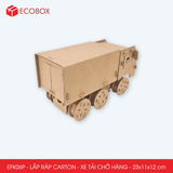 EFK06P - Xe tải chở hàng lắp ráp bằng carton - 23x11x12 cm 