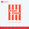  EFT21K - Combo 100 túi giấy đựng fastfood - Trắng - In đỏ - "FASTFOOD" - 20x13.5x5.5 cm 