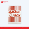  EFT21M - Combo 100 túi giấy đựng bánh bao - Trắng - In đỏ - "Bánh bao nóng hổi" - 20x13.5x5.5 cm 