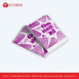  EFT21O - Combo 100 túi giấy đựng khoai mỡ - Trắng - In tím - "Bánh khoai mỡ đặc biệt" - 20x13.5x5.5 cm 