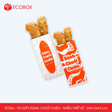  EFT24x - 24x9.5x4.5 cm - Combo 100 túi giấy đựng chuối chiên - Nhiều thiết kế 