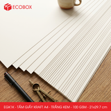  EGK1K - Combo 100 tấm giấy Kraft - Khổ A4 - Trắng kem - 29.7x21 cm 