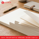  EGK1K - Combo 100 tấm giấy Kraft - Khổ A4 - Trắng kem - 29.7x21 cm 