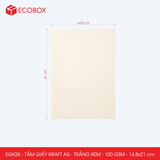 EGK2K - Combo 100 tấm giấy Kraft - Khổ A5 - Trắng kem - 21x14.8 cm 
