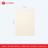  EGK3K - Combo 100 tấm giấy Kraft - Khổ A6 - Trắng kem - 10.5x14.8 cm 