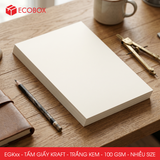 EGKxx - Combo 100 tấm giấy Kraft - Trắng kem - Nhiều size 
