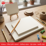  EGKxx - Combo 100 tấm giấy Kraft - Trắng kem - Nhiều size 
