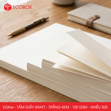  EGKxx - Combo 100 tấm giấy Kraft - Trắng kem - Nhiều size 