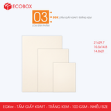  EGKxx - Combo 100 tấm giấy Kraft - Trắng kem - Nhiều size 