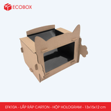  EFK10A - Hộp giấy chiếu phim Hologram - Nâu - 15x13x12 cm 