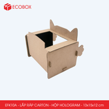  EFK10A - Hộp giấy chiếu phim Hologram - Nâu - 15x13x12 cm 
