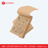  ES06 - Sổ giấy Kraft A5 - Nâu - 14.8x21 cm 