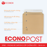  EPBS1 - 18x16 cm - Combo 20 phong bì carton 2 lớp chống sốc 