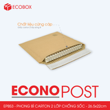  EPBS3 - 26.5x22 cm - Combo 20 phong bì carton 2 lớp chống sốc 