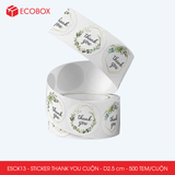 ESCK13 - Cuộn Sticker Thank You tròn - Nhiều thiết kế - 2.5cm - [500 tem/cuộn] 