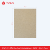  ETBCL22 - Combo 10 tấm bìa carton lạnh - A4 - 2 lớp - 21x29.7 cm 