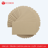  ETBCL22 - Combo 10 tấm bìa carton lạnh - A4 - 2 lớp - 21x29.7 cm 