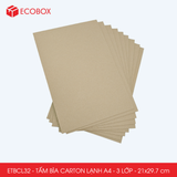  ETBCL32 - Combo 10 tấm bìa carton lạnh - A4 - 3 lớp - 21x29.7 cm 
