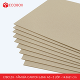  ETBCL33 - Combo 10 tấm bìa carton lạnh - A5 - 3 lớp -14.8x21 cm 