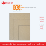  ETBCLxx - Combo 10 tấm bìa carton lạnh - Nhiều size - Nhiều lớp 