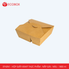  EFH2N1 - 280 gsm - Combo 25 hộp giấy kraft 2 ngăn - Nắp gài - Nâu - 1800 ml 
