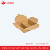  EFH2N2 - 300 gsm - Combo 25 hộp giấy kraft 2 ngăn - Nắp gài - Nâu - 1800 ml 
