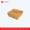  EFH2N2 - 300 gsm - Combo 25 hộp giấy kraft 2 ngăn - Nắp gài - Nâu - 1800 ml 