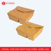  EFH2Nx - Combo 25 hộp giấy kraft 2 ngăn - Nắp gài - Nâu - 1800 ml - 280gsm & 300gsm 