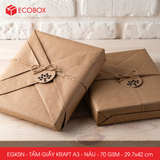  EGK5N - Combo 100 tấm giấy Kraft gói hàng - Khổ A3 - Nâu - 42x29.7 cm 