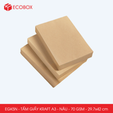  EGK5N - Combo 100 tấm giấy Kraft gói hàng - Khổ A3 - Nâu - 42x29.7 cm 