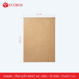  EGK6N - Combo 100 tấm giấy Kraft gói hàng - Khổ A4 - Nâu - 29.7x21 cm 