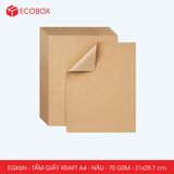  EGK6N - Combo 100 tấm giấy Kraft gói hàng - Khổ A4 - Nâu - 29.7x21 cm 