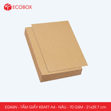  EGK6N - Combo 100 tấm giấy Kraft gói hàng - Khổ A4 - Nâu - 29.7x21 cm 