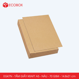  EGK7N - Combo 100 tấm giấy Kraft gói hàng - Khổ A5 - Nâu - 14.8x21 cm 