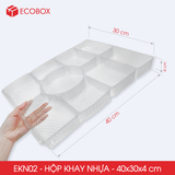  EKN02 - Combo 20 khay nhựa 9 ngăn - 40x30x4 cm 