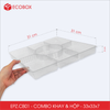  EPZ.CB01- Combo 20 hộp mẹt gà kèm khay nhựa 7 ngăn 