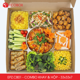  EPZ.CB01- Combo 20 hộp mẹt gà kèm khay nhựa 7 ngăn 