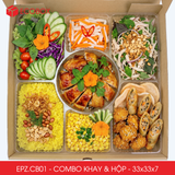 EPZ.CB01- Combo 20 hộp mẹt gà kèm khay nhựa 7 ngăn 