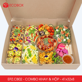  EPZ.CB02- Combo 20 hộp mẹt gà kèm khay nhựa 9 ngăn 