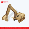  EFK06J - Xe đào xúc lắp ráp bằng carton - 16x10x20 cm 