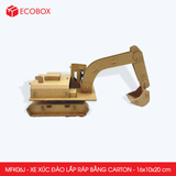  EFK06J - Xe đào xúc lắp ráp bằng carton - 16x10x20 cm 