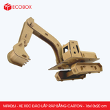  EFK06J - Xe đào xúc lắp ráp bằng carton - 16x10x20 cm 