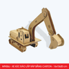  EFK06J - Xe đào xúc lắp ráp bằng carton - 16x10x20 cm 
