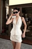  Set áo cổ yếm và chân váy chữ A không kèm bao tay HUONG BOUTIQUE 